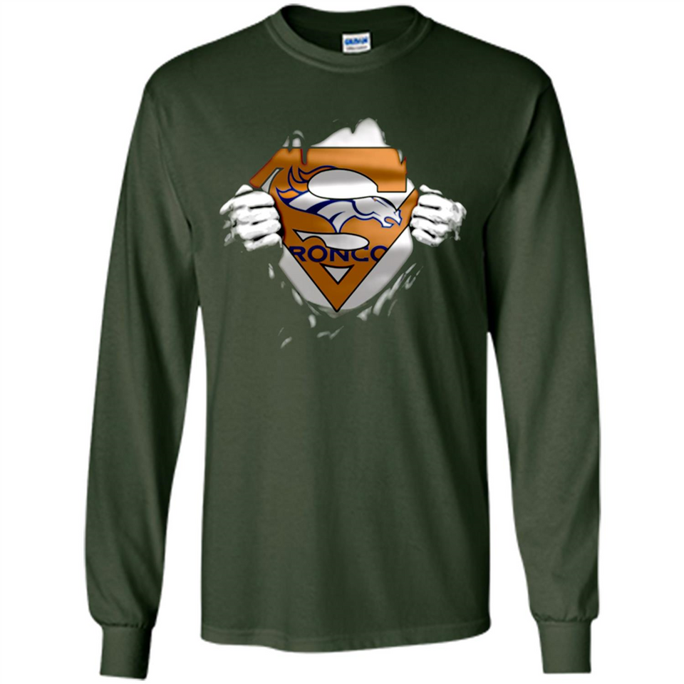 Denver Broncos And Superman Fans - Long Sleeve T-Shirt