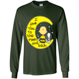 I LOVE YOU TO THE MOON AND BLACK CHARLIE BROWN AND SNOOPY