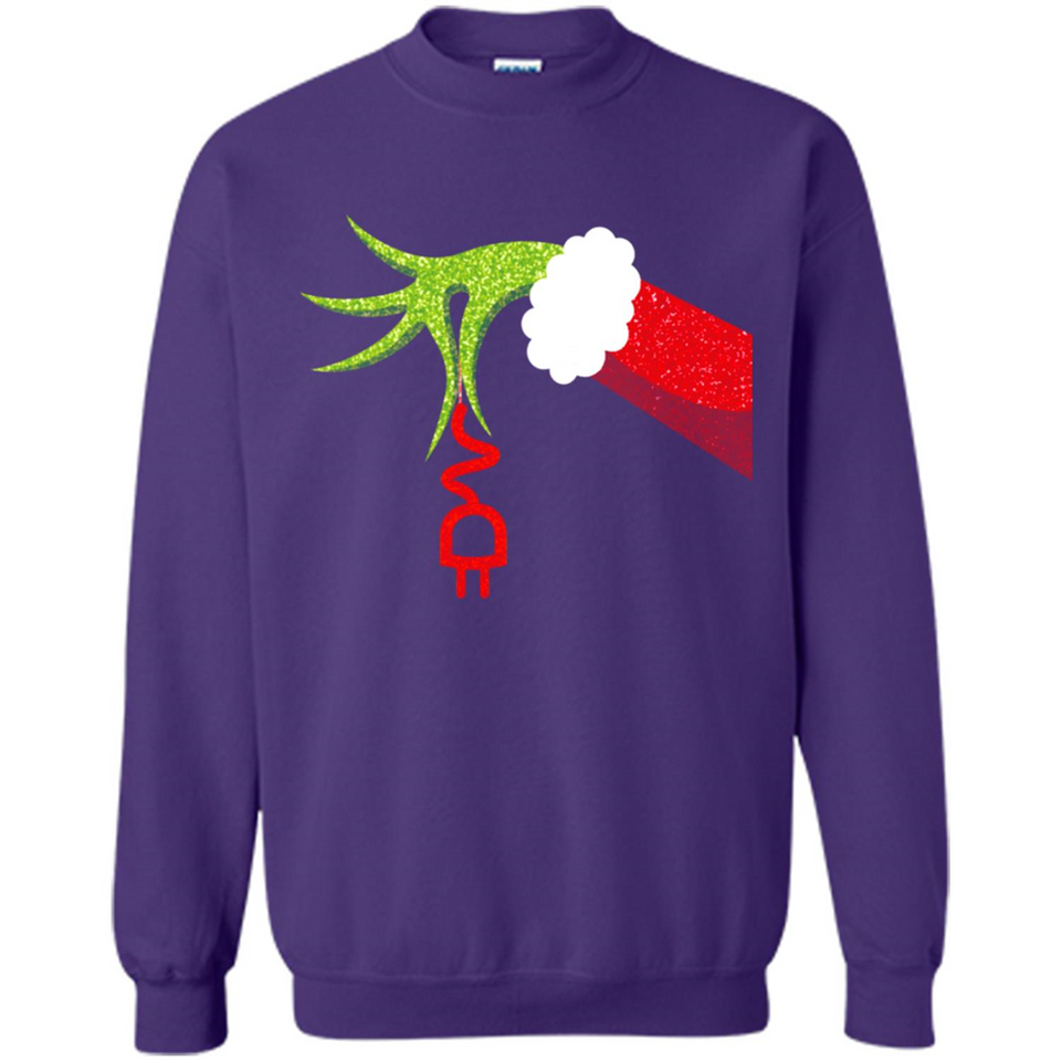 Funny Grinch Hand Holding Electrician Ornament Christmas PING PONG