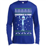 Mr Meeseeks Xistence Is Pain Ugly Christmas - Canvas Long Sleeve T-Shirt