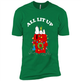 Peanuts By Schulz Snoopy Young Men_s Christmas - Premium Short Sleeve T-Shirt
