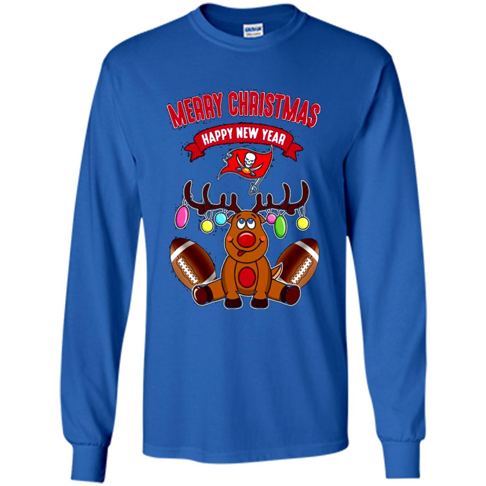 Tampa Bay Buccaneers NFL Reindeer Funny Merry Christmas And Happy New Year