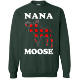 Nana Moose Funny Christmas Plaid Buffalo T-Shirt - Sweatshirt