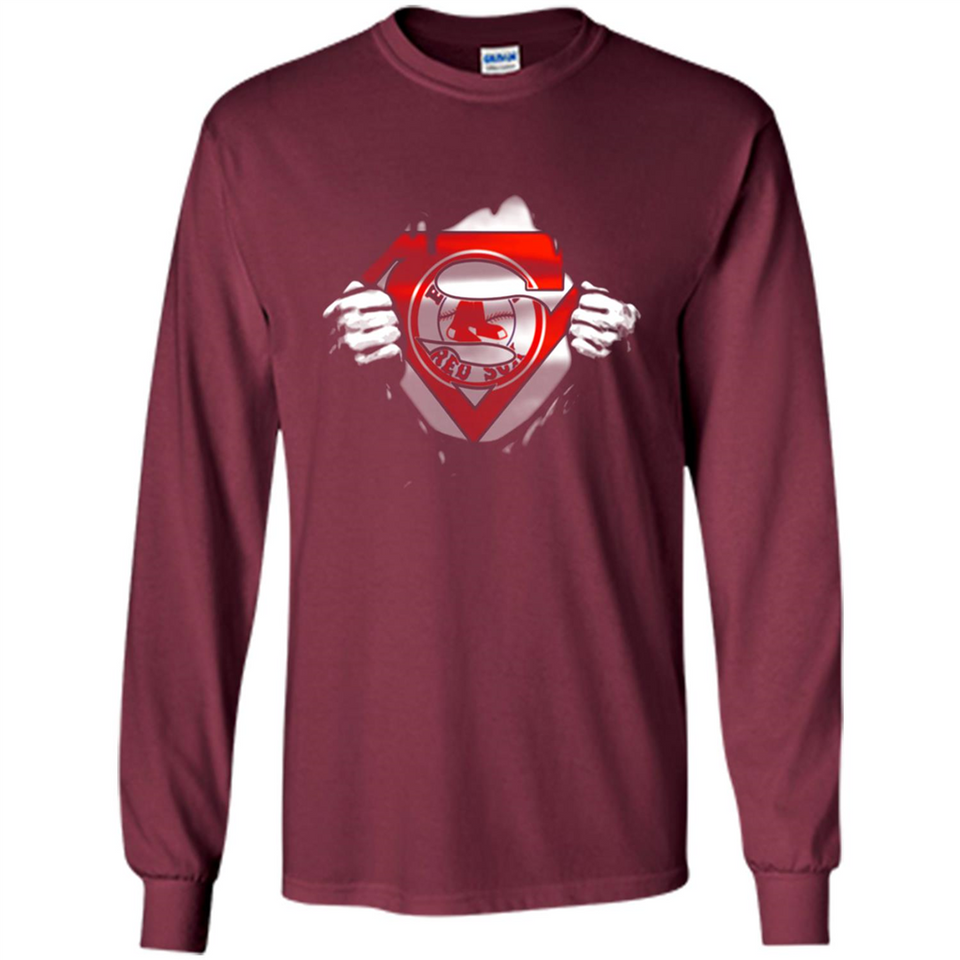 Boston Red Sox And Superman Fans - Long Sleeve T-Shirt