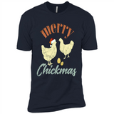 Christmas Chicken Vintage Shirt Funny Santa Hen Farmer Lover - Premium Short Sleeve T-Shirt