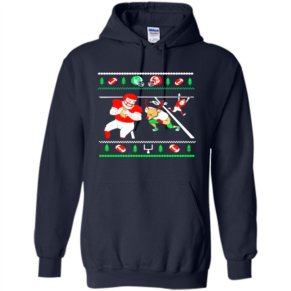 Santa vs Deer Football Ugly Christmas PINGPONG