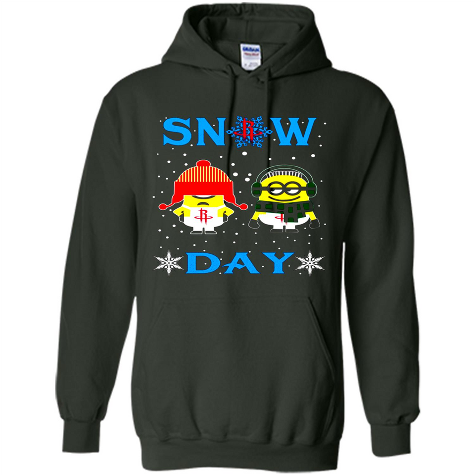 Snow Day Shirt For Houston Rockets Vs Minion Fans pingpong