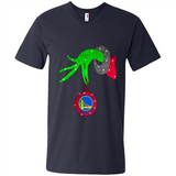 GRINCH HAND HOLDING GOLDEN STATE WARRIORS GLITTER CHRISTMAS PINGPONG