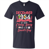 December 1984 34 Years Of Being Classy Sassy - Men's V-Neck