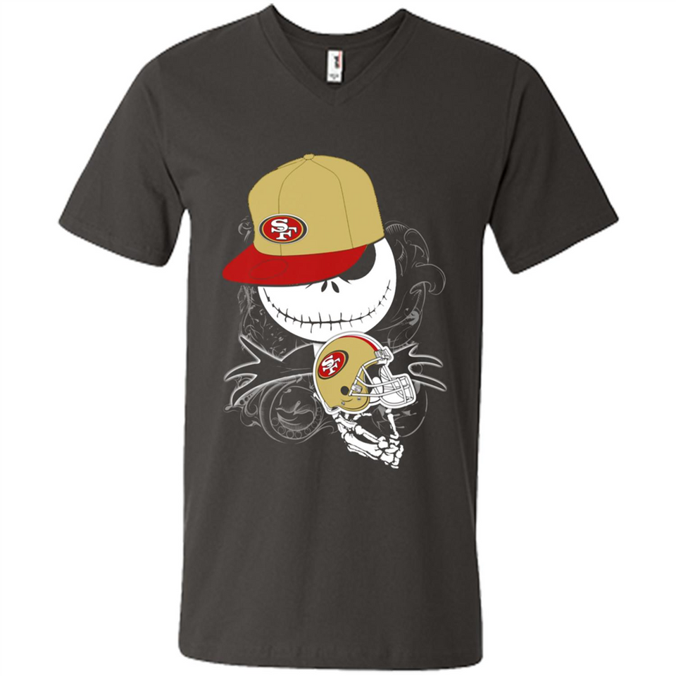 Jack Skellington The Nightmare Before Christmas-49ers Football - Men's V-Neck