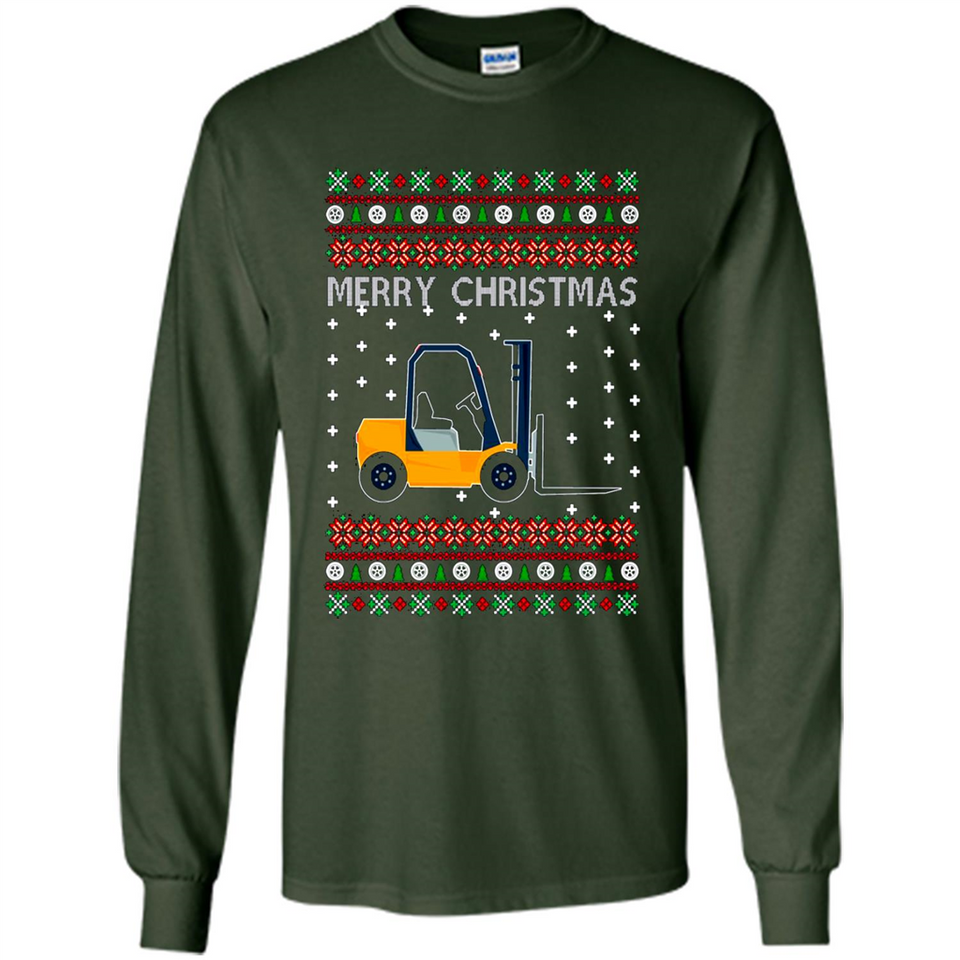 Merry Christmas Forklift ugly sweatshirt PINGPONG