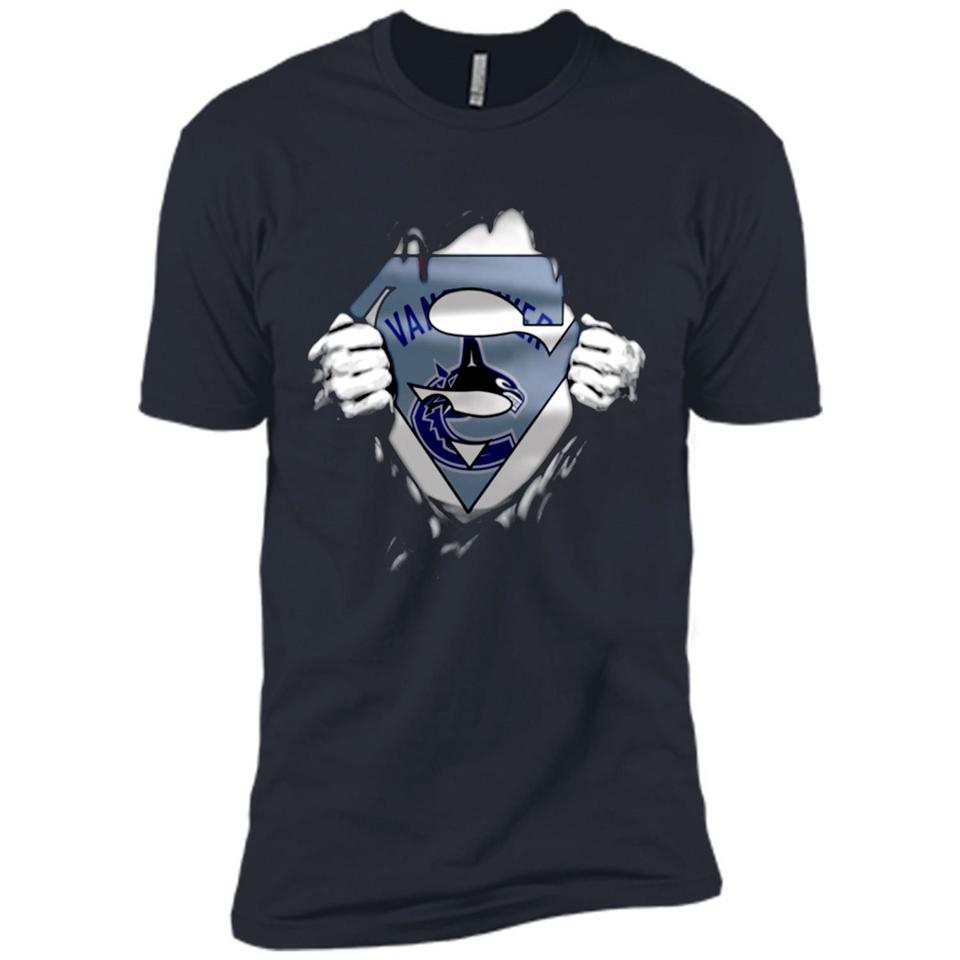 Vancouver Canucks And Superman Fans - Premium Short Sleeve T-Shirt