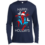 Marvel Spider Man Happy Holidays Santa Christmas Mug PINGPONG - Canvas Long Sleeve T-Shirt