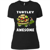 Turtley Awesome - Ladies' Boyfriend T-Shirt