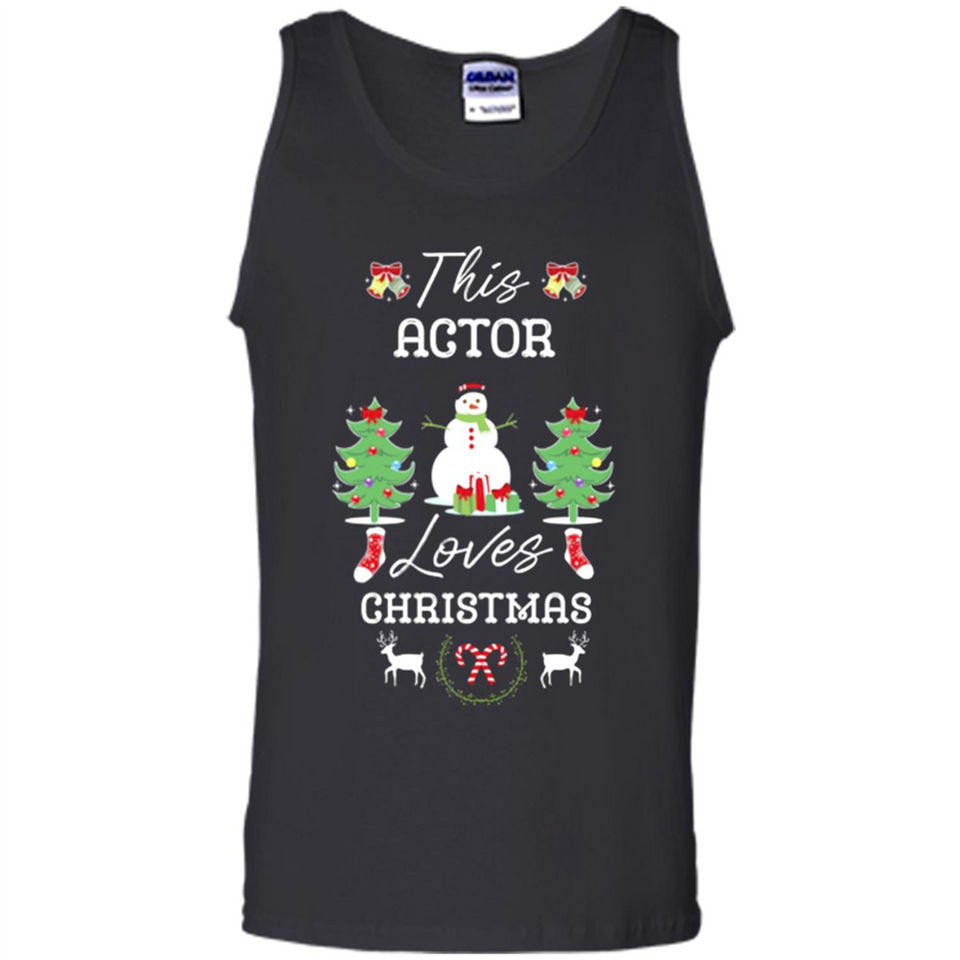 This Actor Loves Christmas Tree Shirt with Snowman