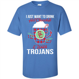 I Just Want To Drink Hot Chocolate & Watch USC Trojans Ugly Christmas Sweater PINGPONG