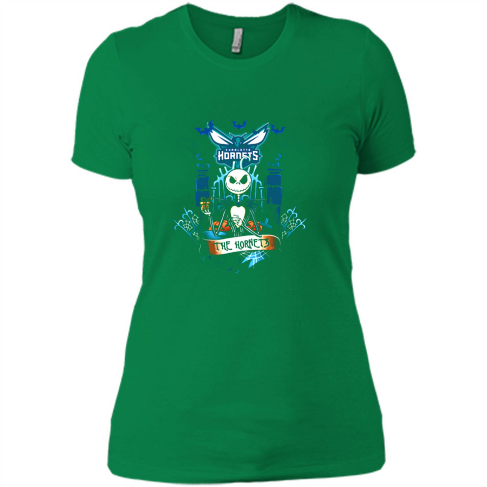 Charlotte Hornets Halloween The Nightmare Before Christmas - Ladies' Boyfriend T-Shirt