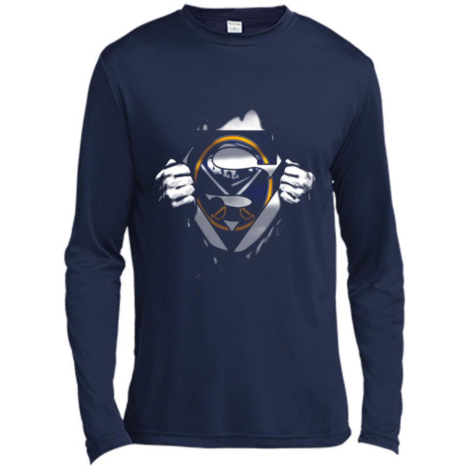 Buffalo Sabres And Superman Fans - Canvas Long Sleeve T-Shirt