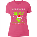 The Grinch Face Christmas - Ladies' Boyfriend T-Shirt