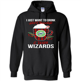 I Just Want To Drink Hot Chocolate & Watch Washington Wizards Ugly Christmas Sweater PINGPONG