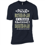 I'm A Proud Mother In Law Of A Freaking Awesome Daughter - Premium Short Sleeve T-Shirt