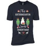 This Exterminator Loves Christmas Tree Shirt with Snowman
