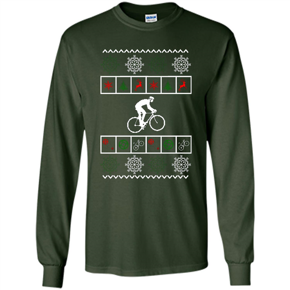 Christmas Ugly Sweater Best Cycling Ugly Christmas Sweater - Long Sleeve T-Shirt