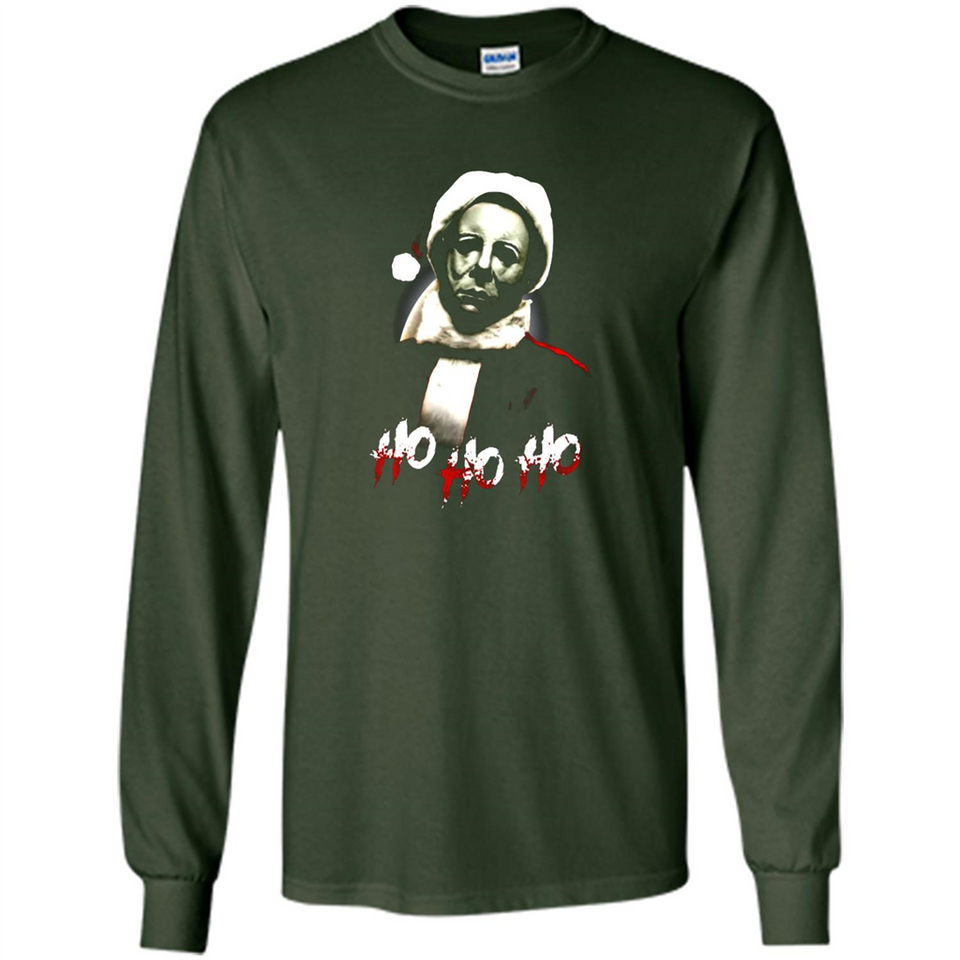 Santa Michael Myers Ho Ho Ho Merry Christmas Sweatshirt - Long Sleeve T-Shirt