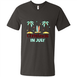 Christmas In July Shirt Surfing Palm Trees Surfboard - Men's V-Neck