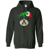 Funny Appalachian State Mountaineers Glitter Grinch Monogram Ornament Christmá - Hoodie