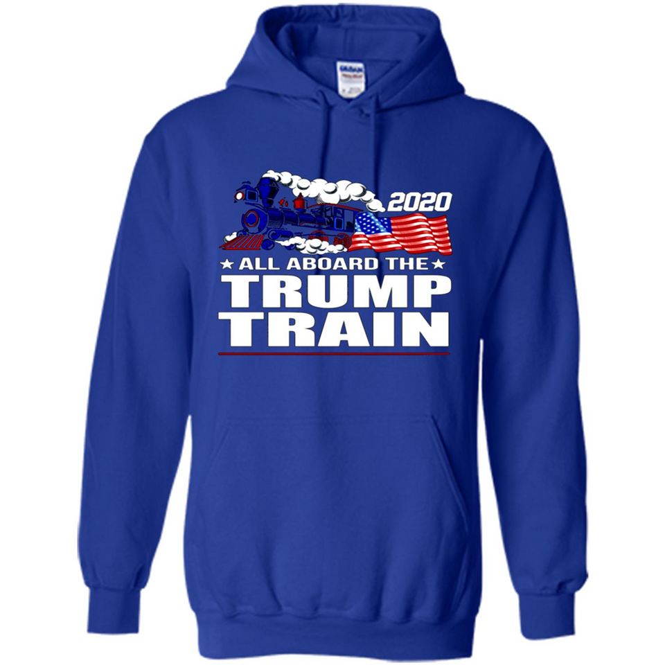 All Board The Trump Train 2020 Patriotic U.S Flag pingpong - Hoodie