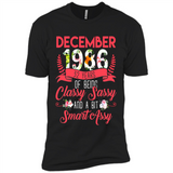 December 1986 32 Years Of Being Classy Sassy - Premium Short Sleeve T-Shirt