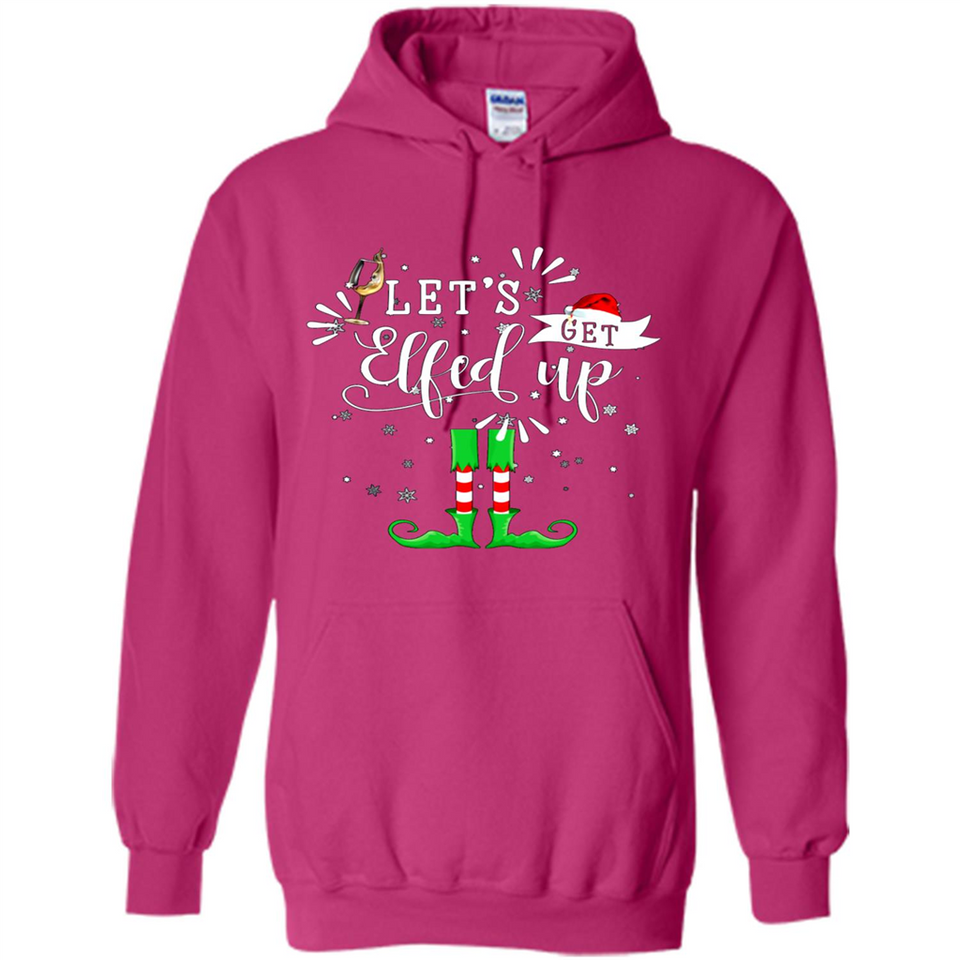Let's Get Elfed Up Funny Drinking Wine Christmas Elf PINGPONG