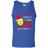 Dear Santa I Really Did Try To Be A Nice Softball Mom T-Shirt - Tank Top