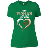 This Woman love Browns NFL football team - Ladies' Boyfriend T-Shirt