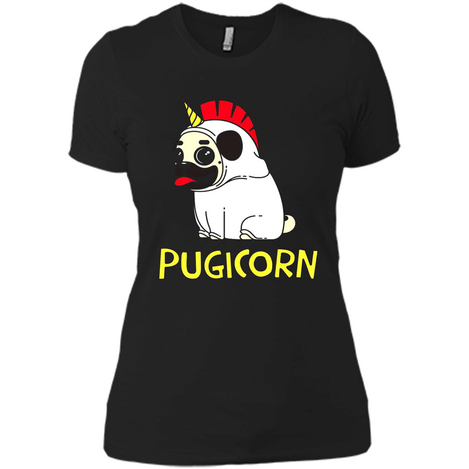 Pugicorn Pug Unicorn Funny Shirt PINGPONG - Ladies' Boyfriend T-Shirt