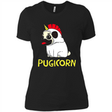 Pugicorn Pug Unicorn Funny Shirt PINGPONG - Ladies' Boyfriend T-Shirt
