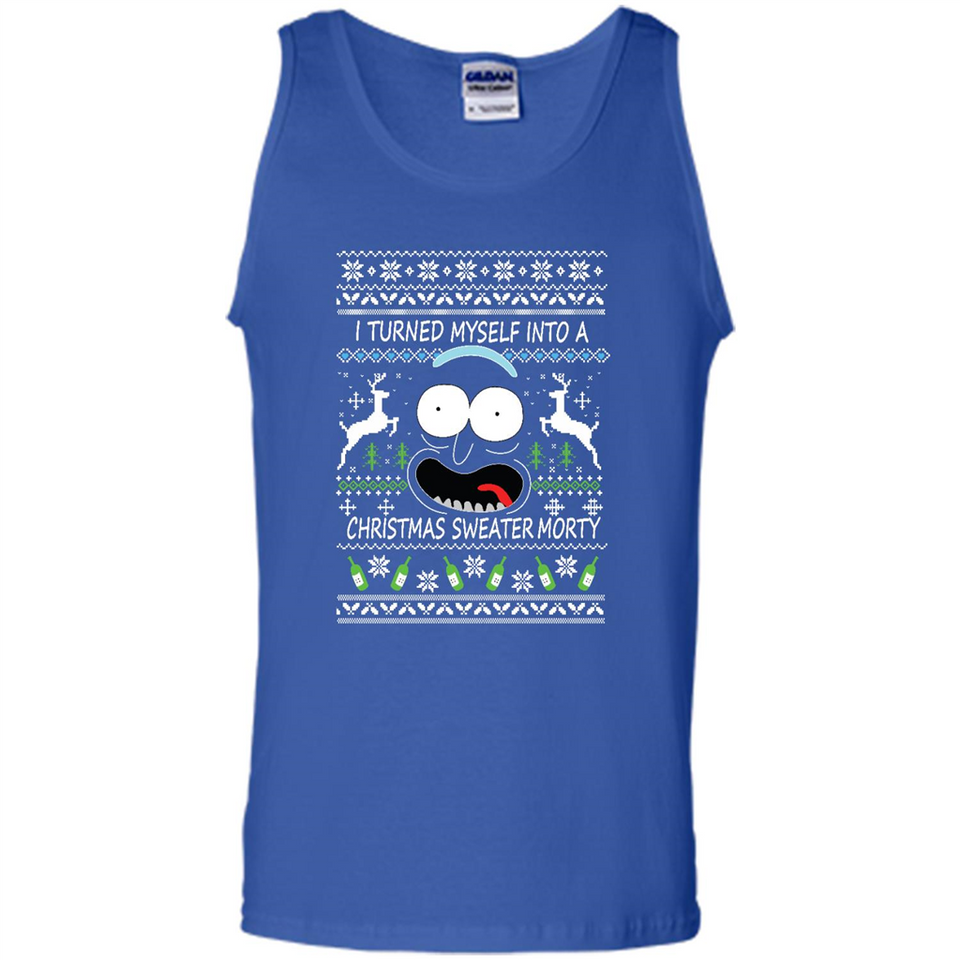 RICK AND MORTY-I TURNED MYSELF INTO A CHRISTMAS SWEATER MORTY UGLY XMAS SWEATER