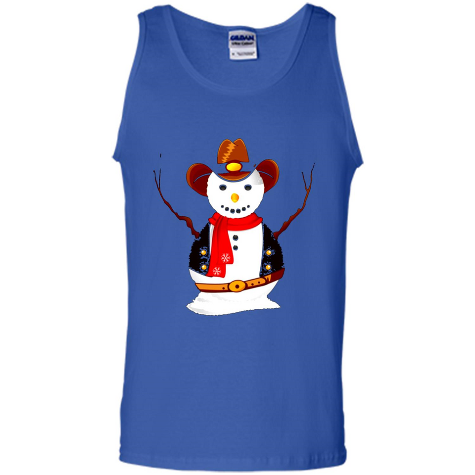 Snowman Cowboy Merry Christmas Xmas