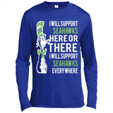 Shirt For Dr Seuss Cat And Seattle Seahawks Fans - Canvas Long Sleeve T-Shirt