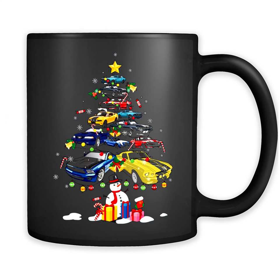 Mustang Tree Christmas Sweatshirt PINGPONG