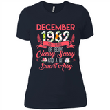 December 1982 36 Years Of Being Classy Sassy - Ladies' Boyfriend T-Shirt