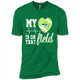Seattle Seahawks Football My Heart is on that Field - Premium Short Sleeve T-Shirt
