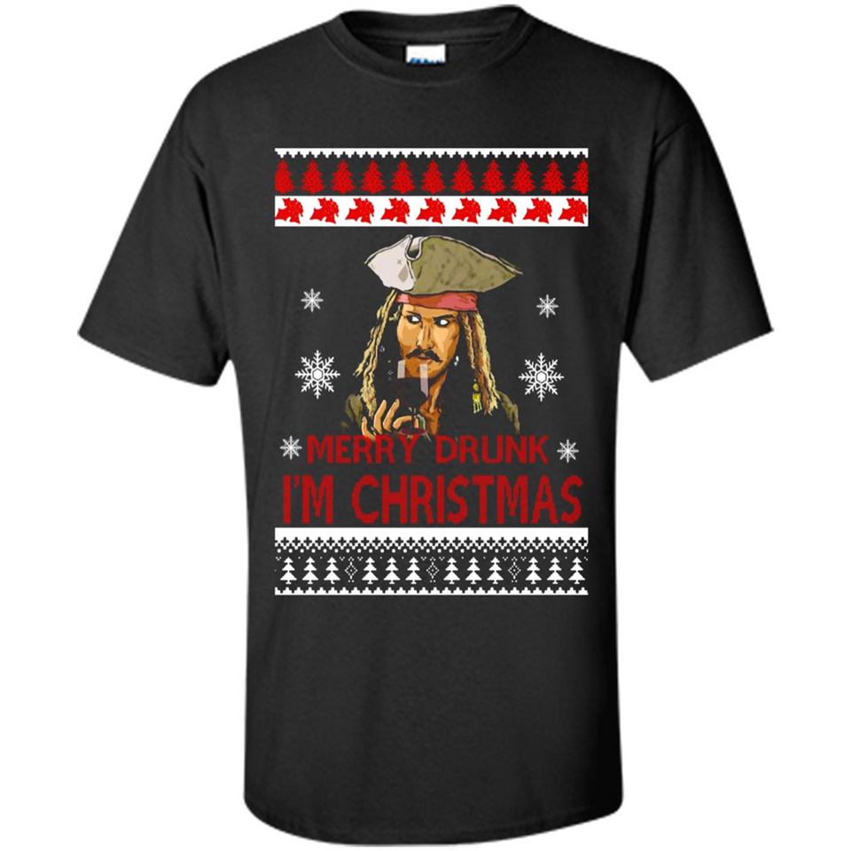 Jack sparrow Merry Drunk I'm Christmas - Shirt