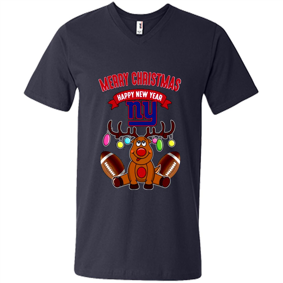 New York Giants NFL Reindeer Funny Merry Christmas And Happy New Year