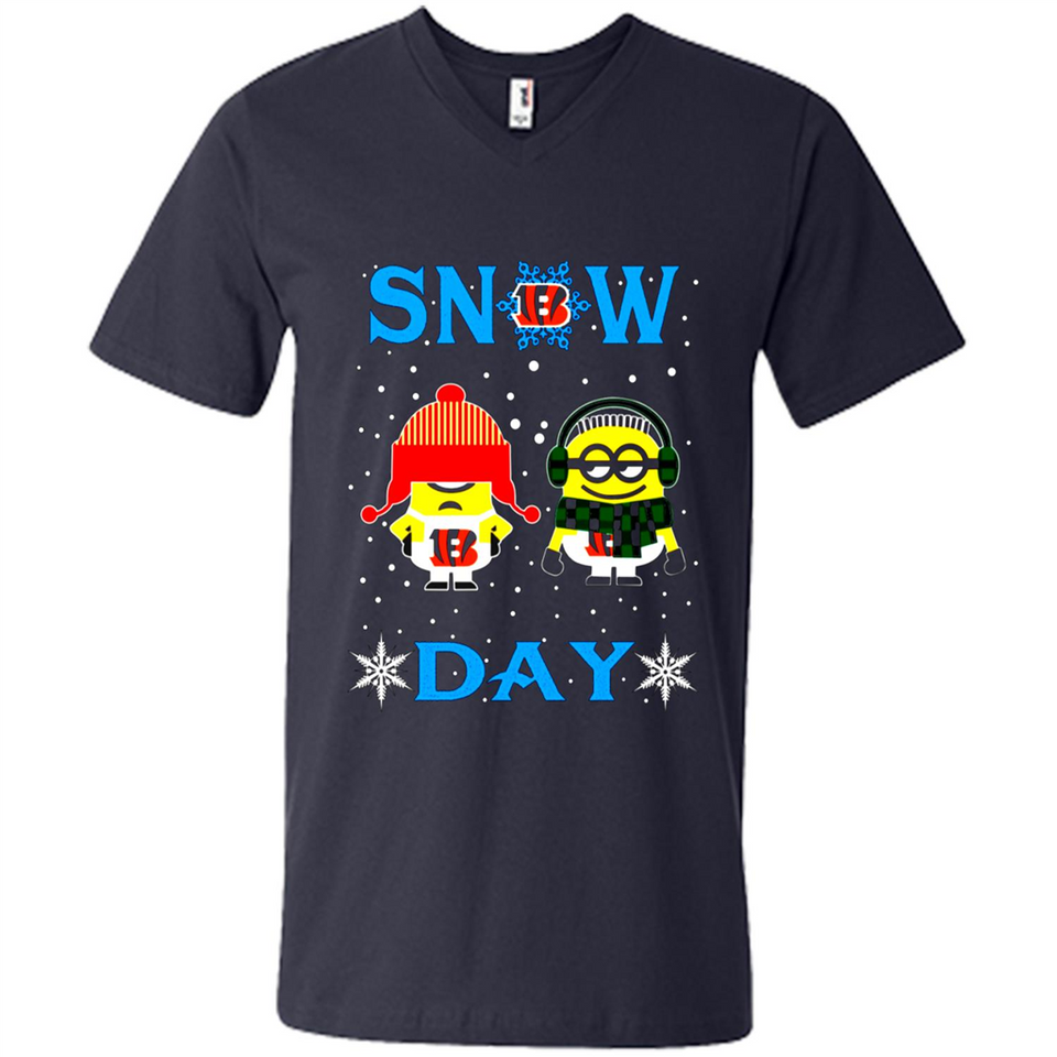 Snow Day Shirt For Cincinnati Bengals Vs Minion Fans pingpong