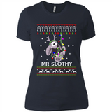Mr Slothy Christma - Ladies' Boyfriend T-Shirt