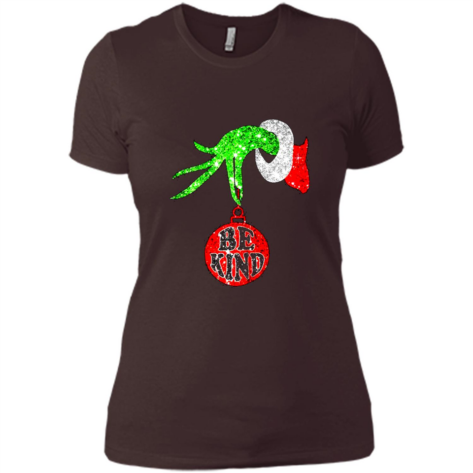 Christma Season With Green Grinch Hand Be Kind - Ladies' Boyfriend T-Shirt