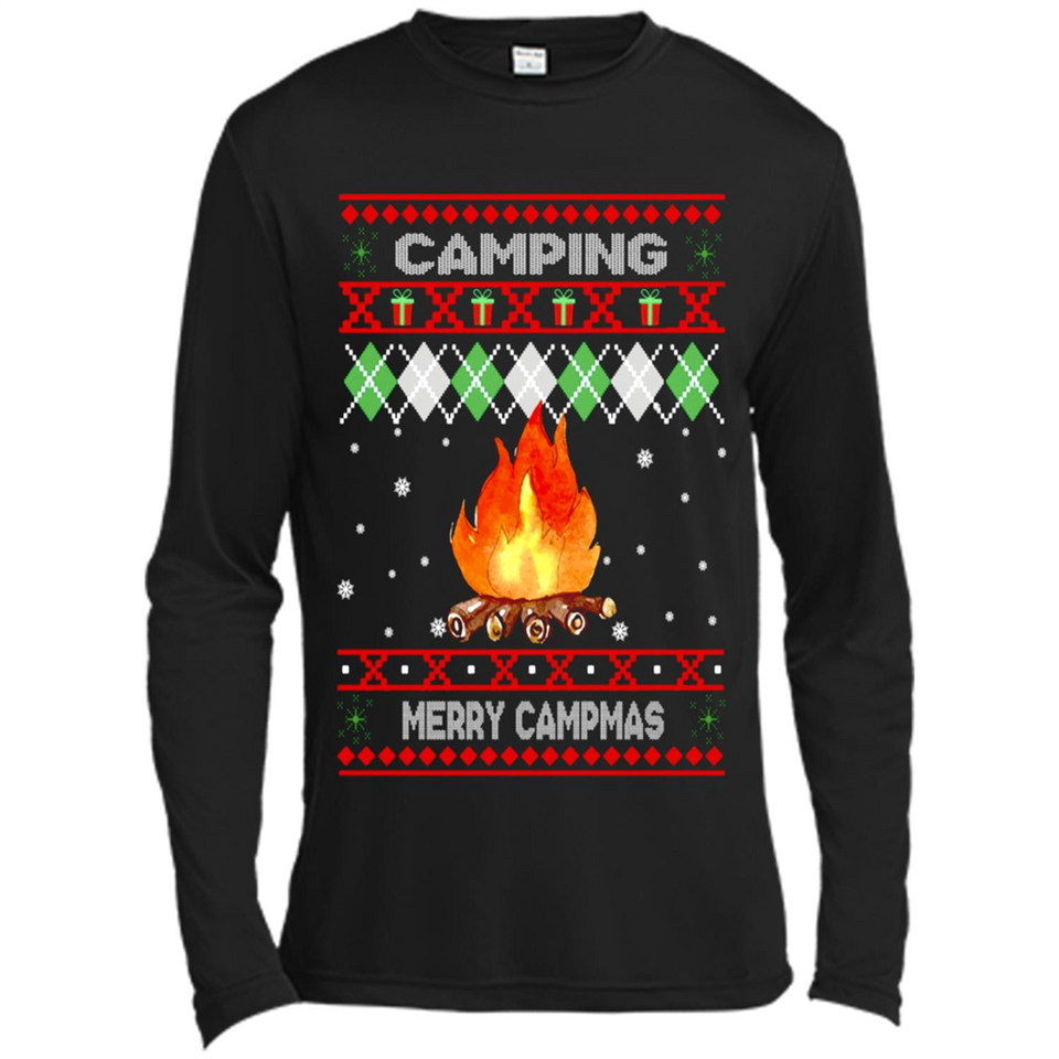 Merry Campmas Ugly Christmas - Canvas Long Sleeve T-Shirt