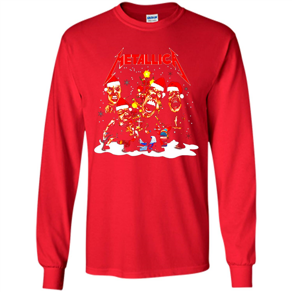 Metallica christmas sweatshirt hoodie long PINGPONG - Long Sleeve T-Shirt